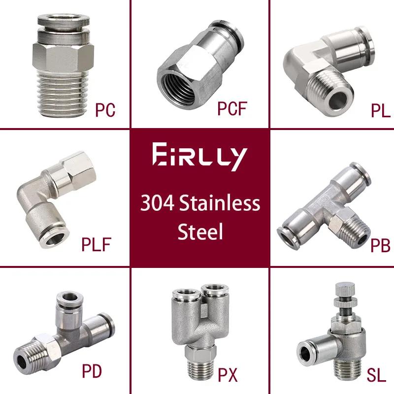 3/8 Inch Stainless Steel Air Fitting Installation Guide 1 2 air Quick Connect fittings Pcf Pneumatic stainless steel fittings