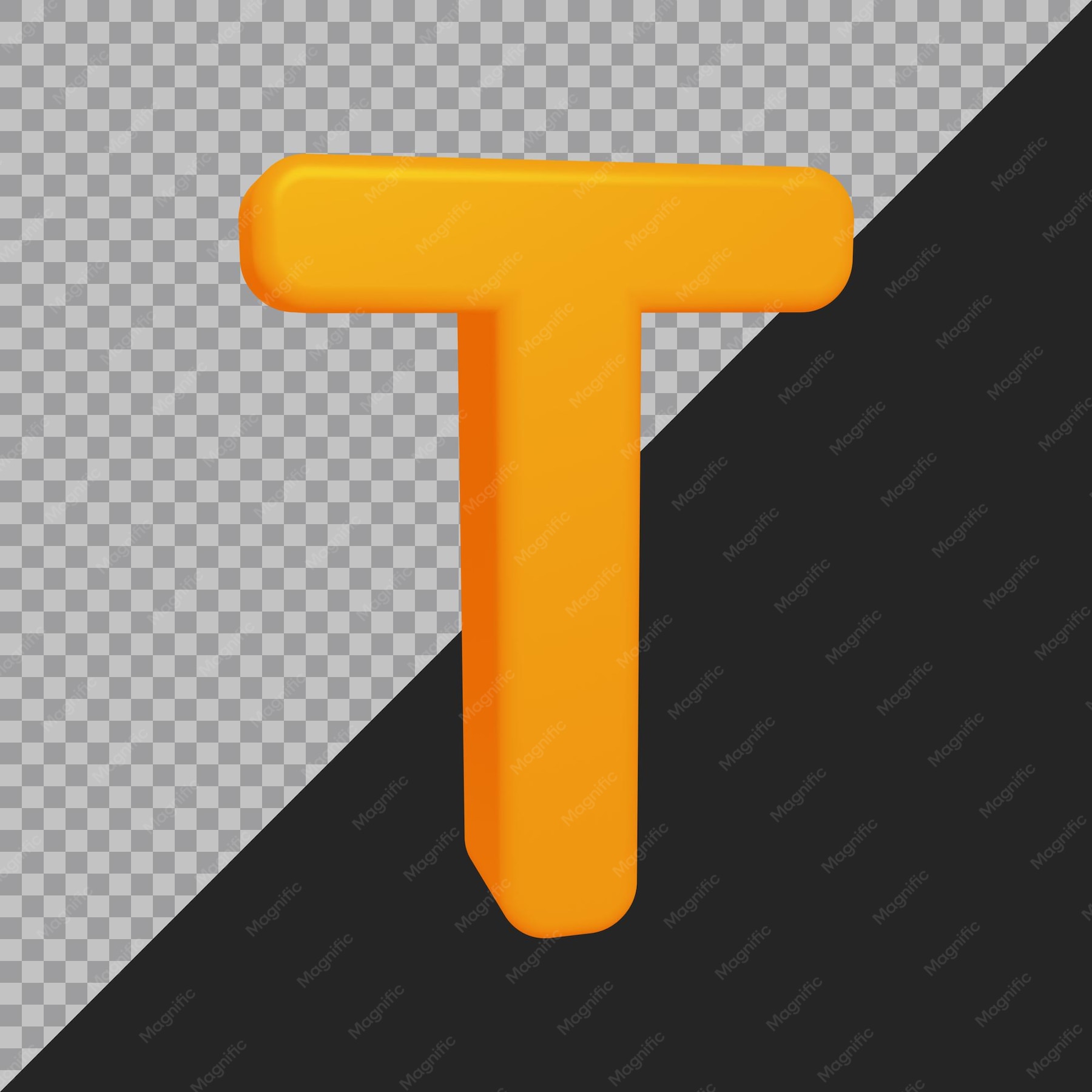  3d rendering of alphabet letter t Motiv 