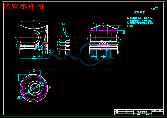 M3 304 Stainless Heavy Hex Bolt Technical Drawing