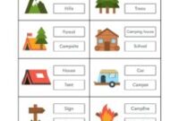 Camping Maze Printable Camping Matching Worksheet