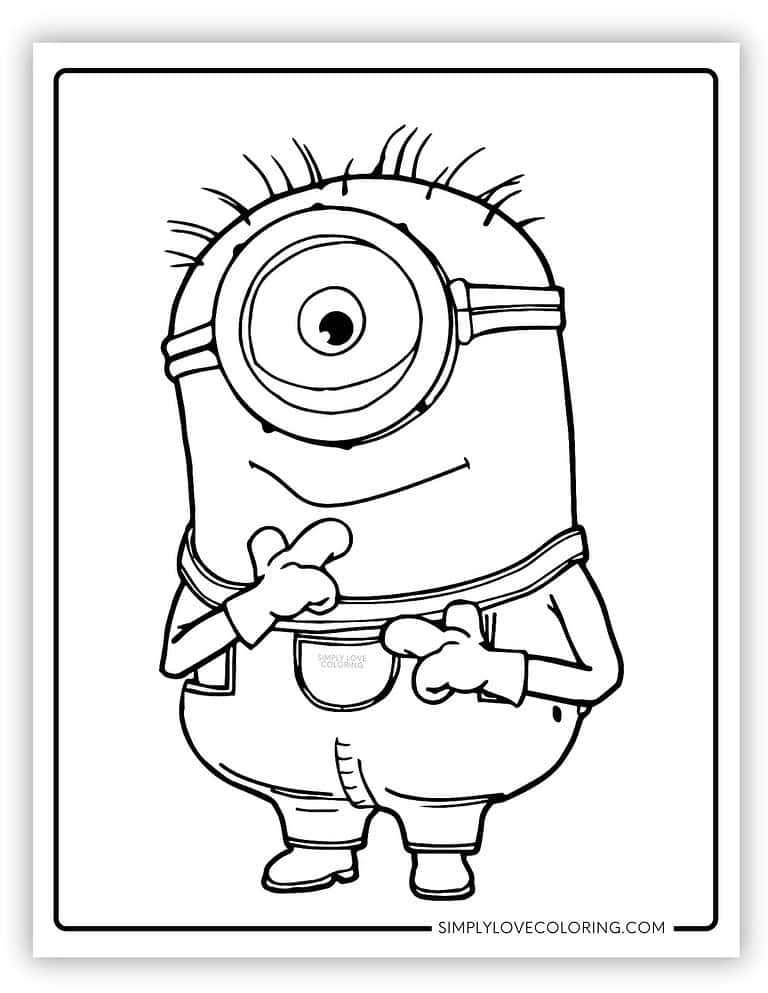  32 Minion Coloring Pages (Free PDF Printables) - Simply Love Coloring Bildidee 