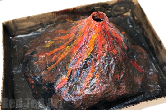 How to Make a Papier Mache Erupting Volcano for the Science Fair (Easy)