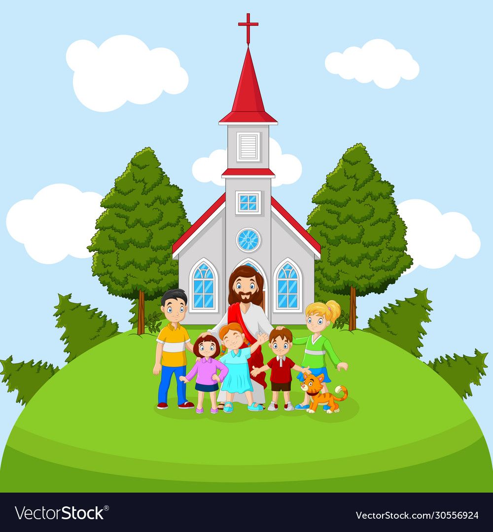 Ultimate Travel Productivity Modern In Switzerland Jesus And Children In A Church Vector Image On Vectorstock