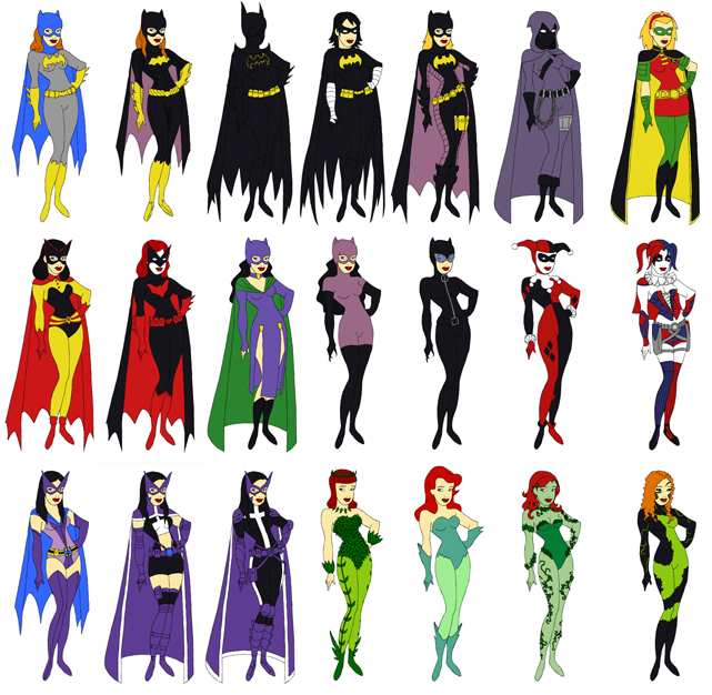 Gotham Girls Dress Up Game: Character Chart by evilfuzzle2 on DeviantArt
