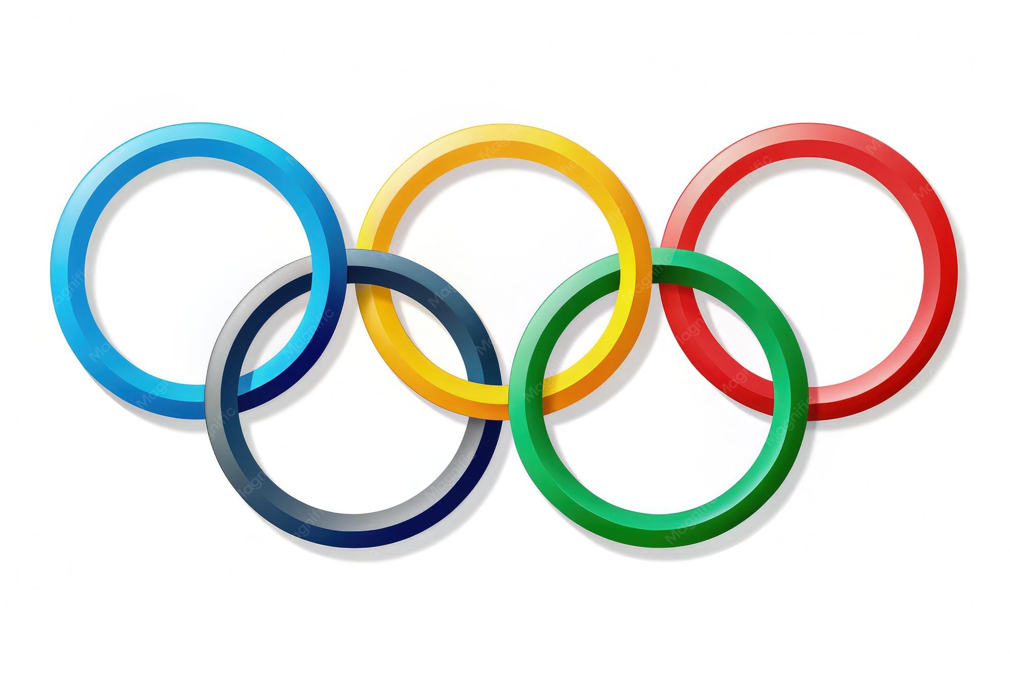 Free Printable Nursery Art Five Interlocking Olympic Rings On A White Background Generative Ai …
