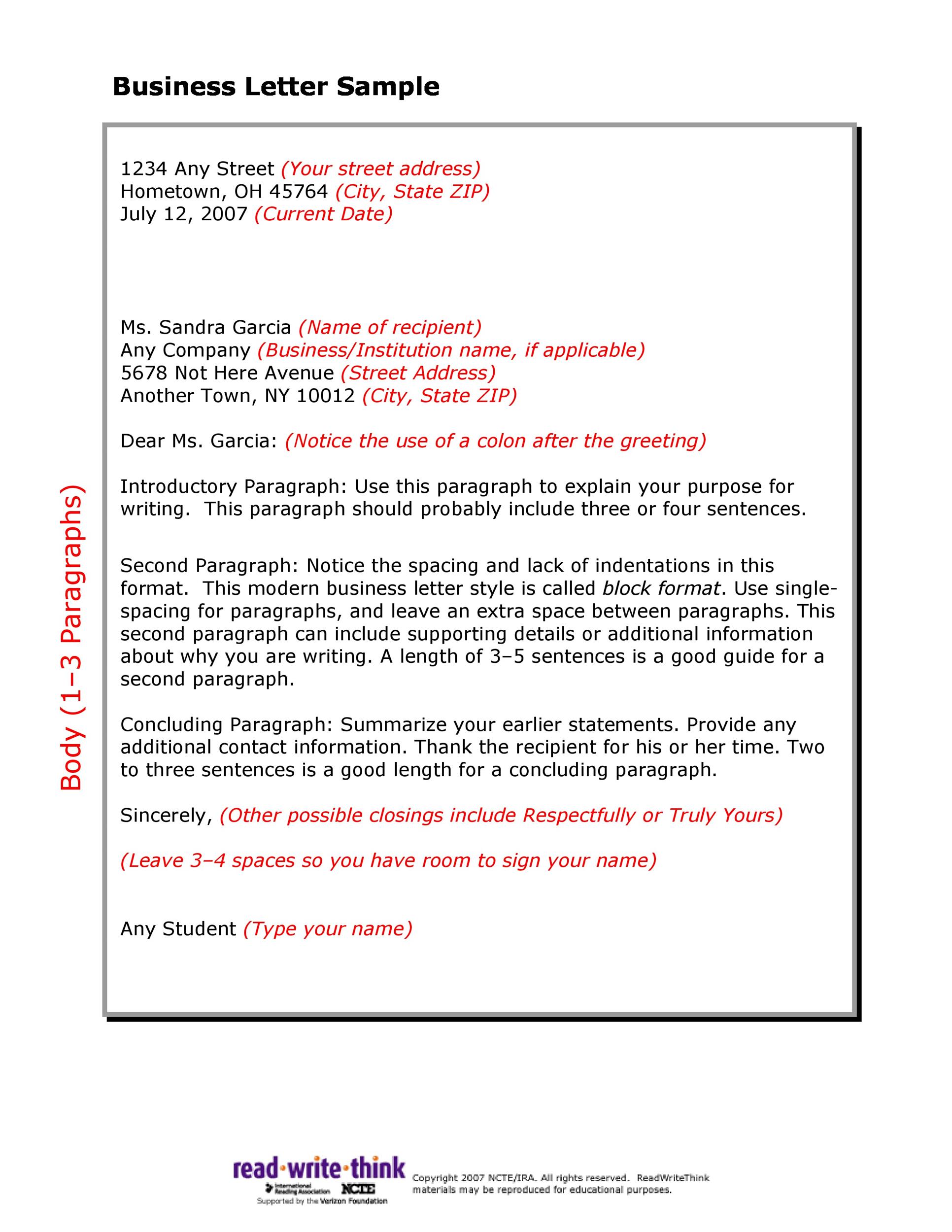  35 Formal / Business Letter Format Templates & Examples - Template Lab Motiv 