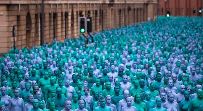 Cut And Paste Pumpkin Craft When A Crowd Of Naked People Were Covered In Blue Paint For Art!