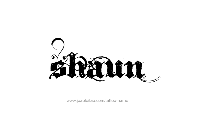  Shaun Name Tattoo Designs 