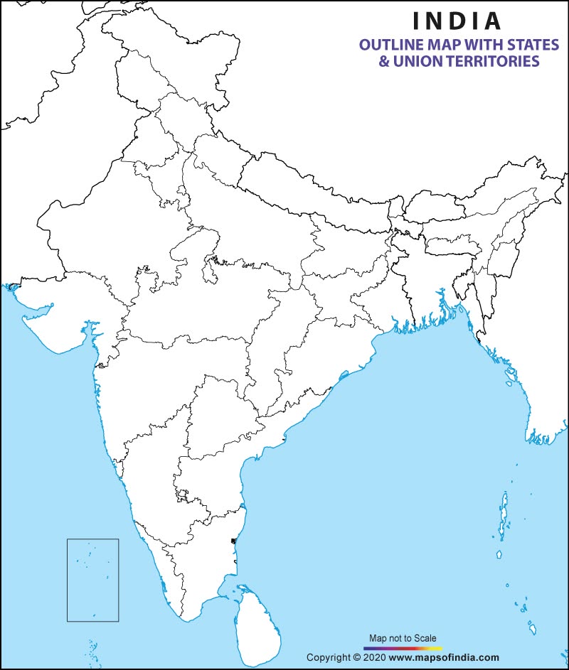  India Outline Map With States And Union Territories - Printable Bildidee 