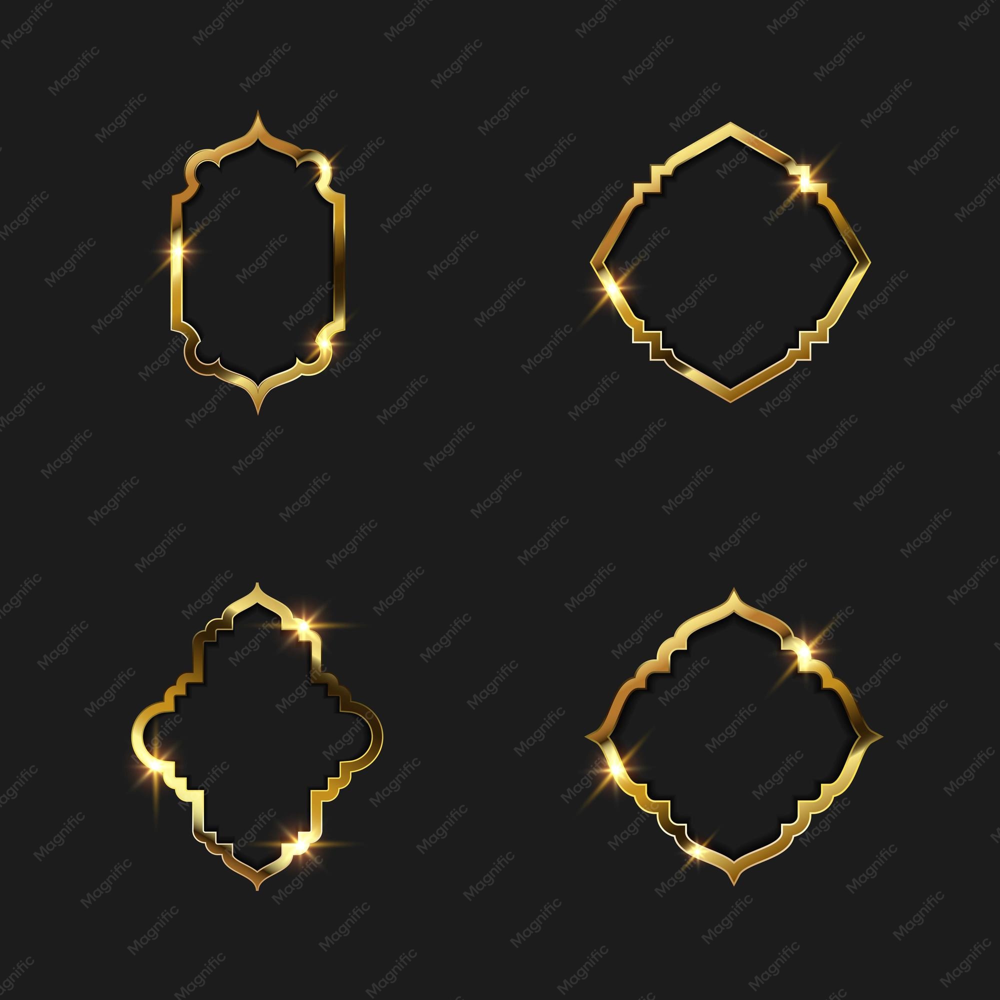  Gold frame vector illustration design Illustration 