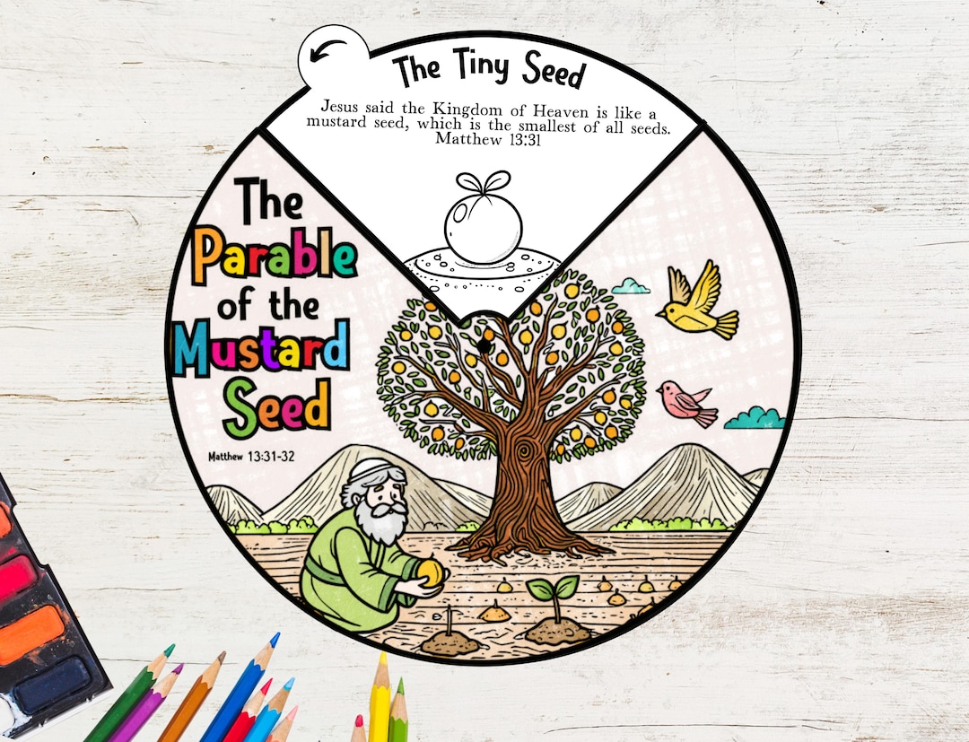  The Parable of the Mustard Seed - Coloring Wheel, Coloring Wheel 