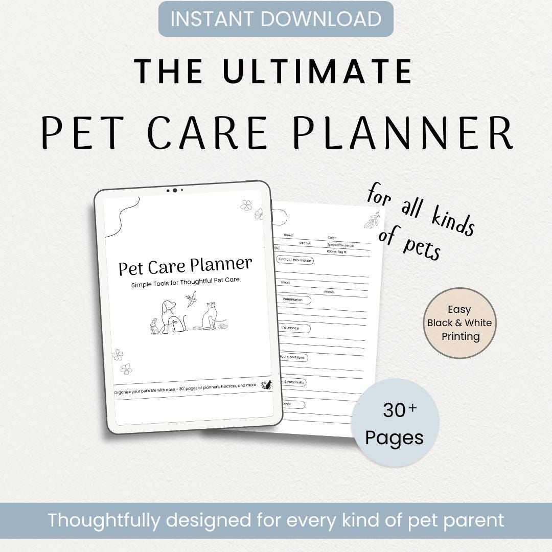  Printable Pet Organizer for Dogs, Cats Motiv 