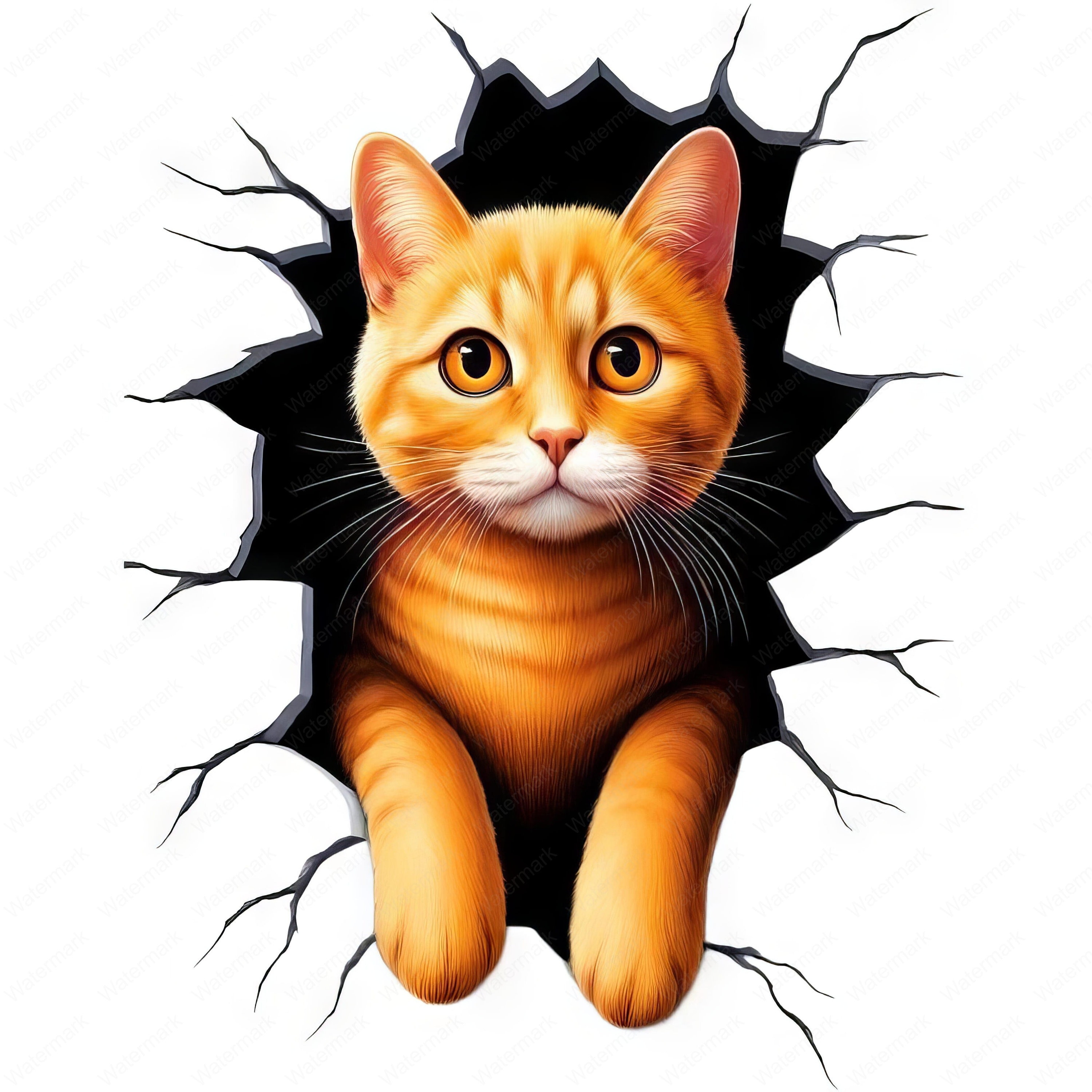  Funny Cat Clipart Bundle: Quirky Pet Art, Commercial Use (digital 