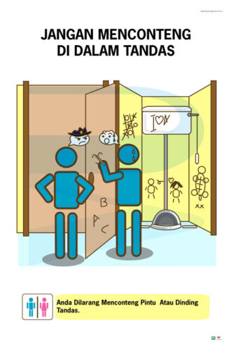  Peraturan Di Tandas (set of 8) - Progressive Scientific Sdn. Bhd. Illustration 