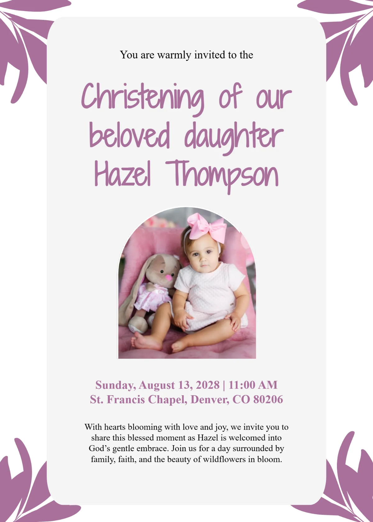 Design Christening Invitations Free