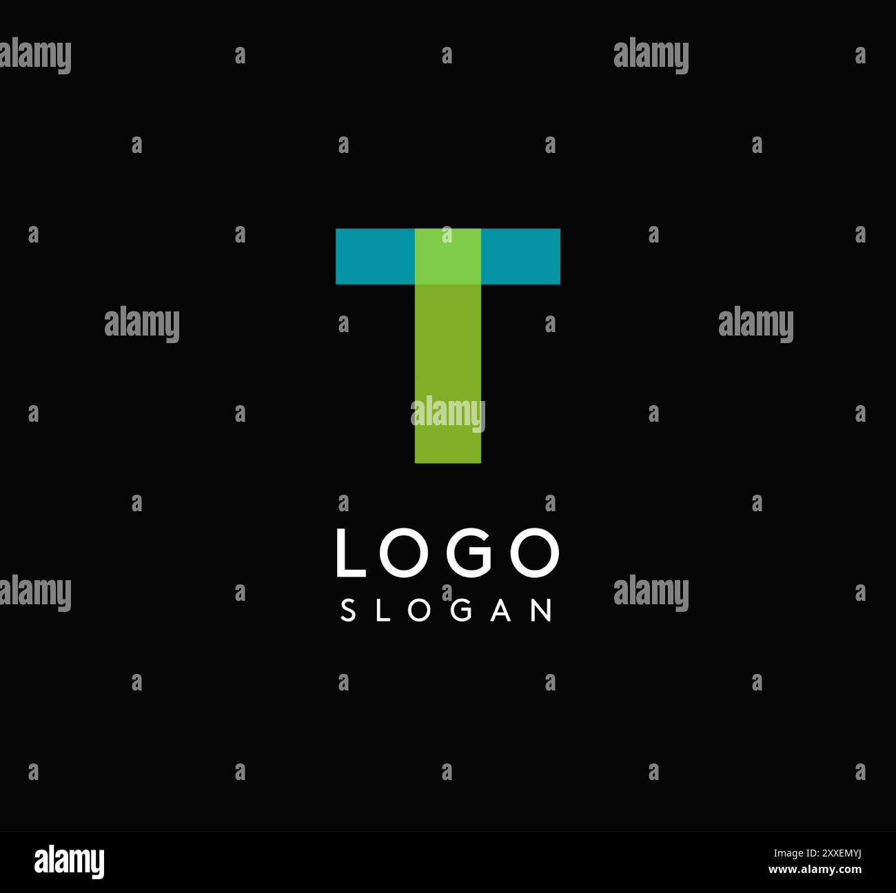  Colorful geometric letter T with overlapping shapes, modern vibrant 