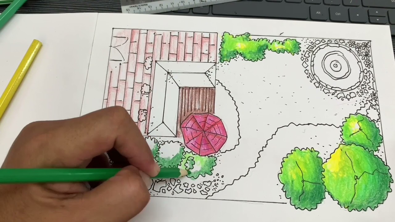  Pelan Landskap Taman Mini Simple Illustration 