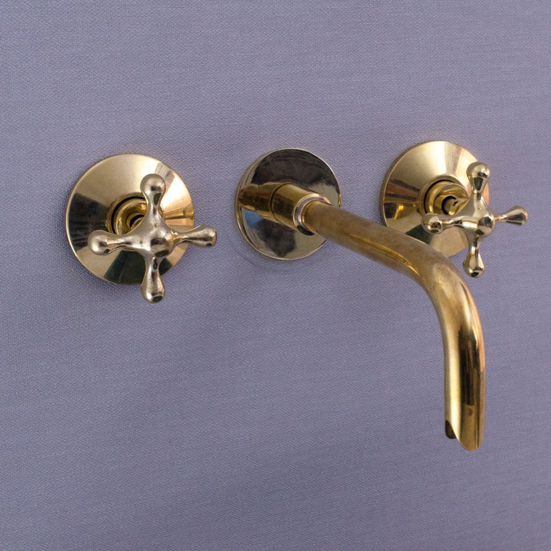 Unlacquered Brass Faucet - Antique Brass Wall Mount Faucet | Insideast
